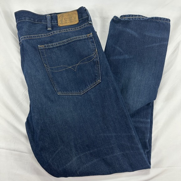 Polo Ralph‎ Lauren Varick Slim Straight Denim Jeans Mens Blue Size 42x32 - Picture 7 of 9